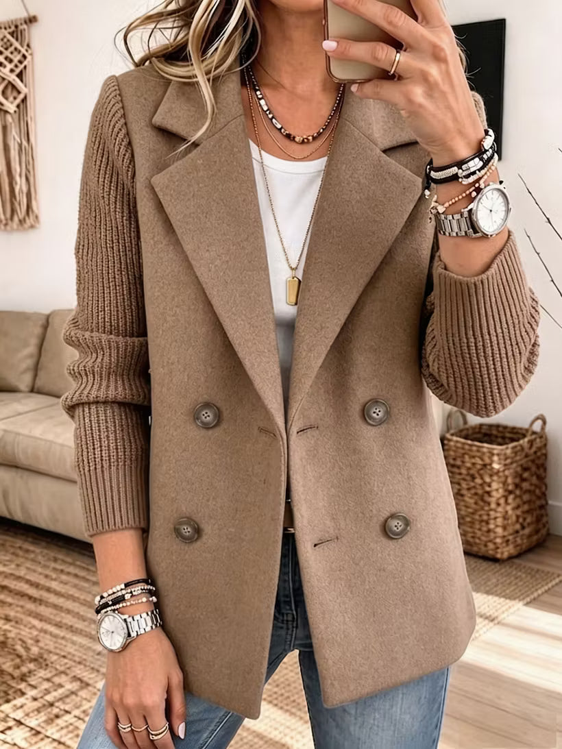 Blazer Élégance à Manches en Maille