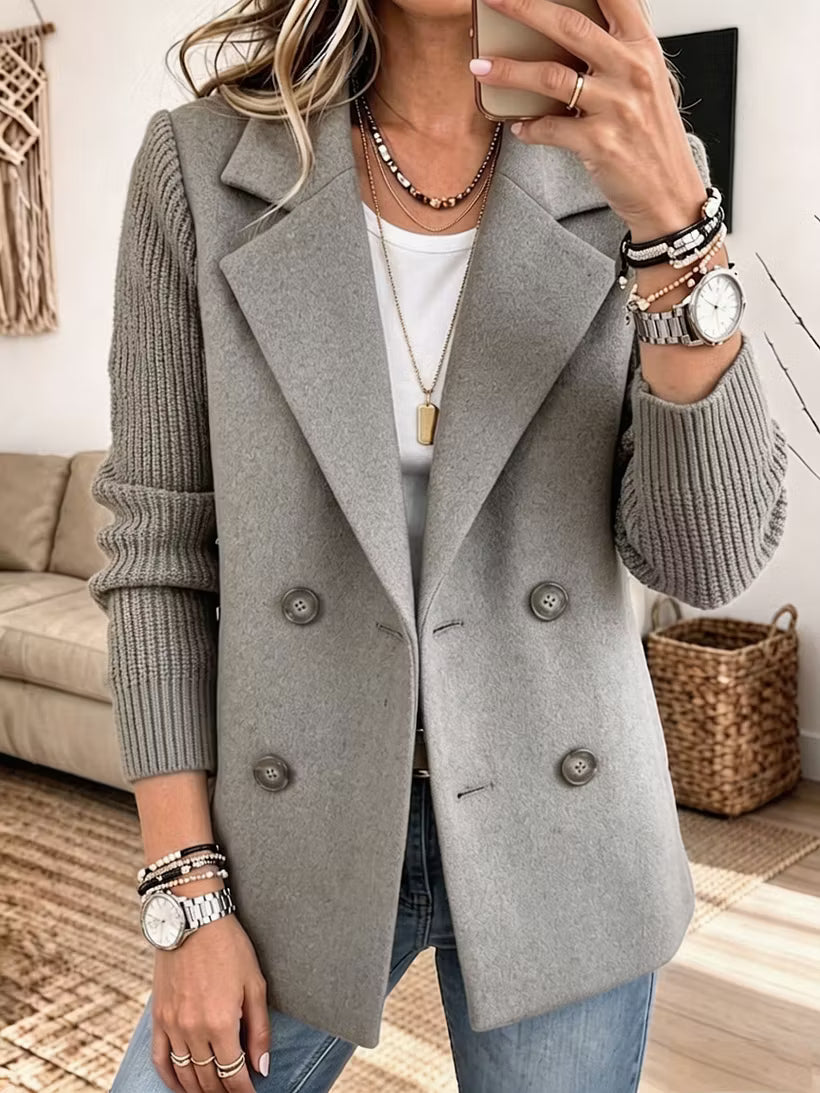 Blazer Élégance à Manches en Maille